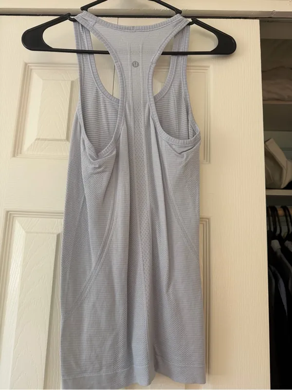 lululemon athletica light blue racerback performance tank - Image 2