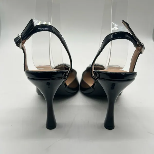 Journee Collection‎ Heels Womens 7 Black Ivyann Vegan Leather Stiletto Pumps NEW - Image 5