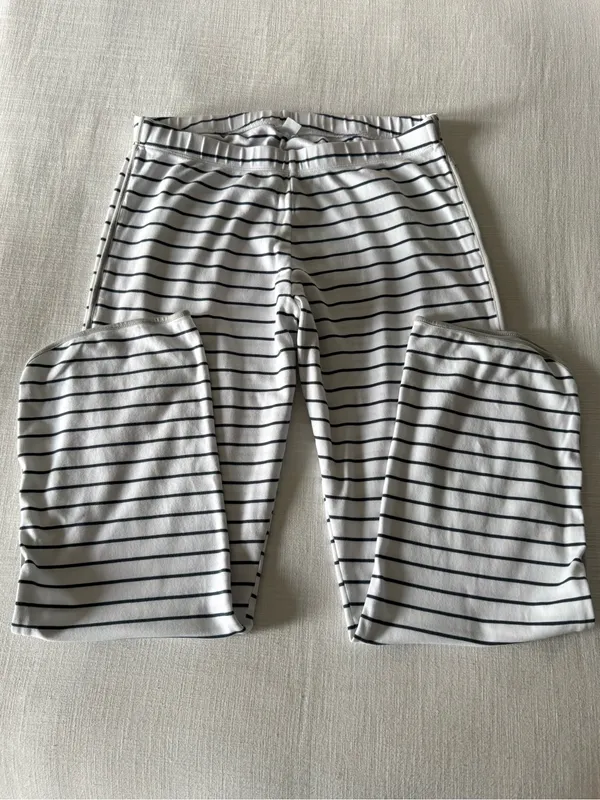 Lake Pima Cotton Stripe Pajama Pants, Medium White - Image 5