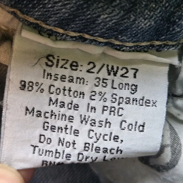 Adiktd Low Rise Bootcut Jeans Size 2 W27 Embroidered Pocket Y2K Western Denim - Image 3