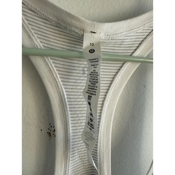 Lululemon Swiftly Tech Racerback 2.0 Tank Top White Miami Graphic Womens 12 - Image 4