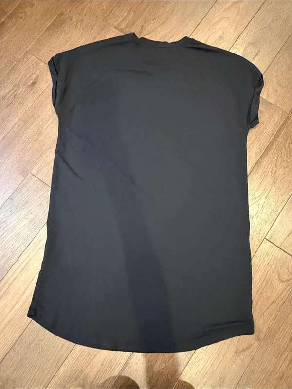 Lou & Grey Black Short-Sleeve Pocket T-Shirt Dress Size Large - C66-025 - Image 6