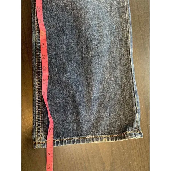 Abercrombie & Fitch Button Fly Jeans Women's 33x31 Blue Denim Wide Leg‎ USA VTG - Image 15