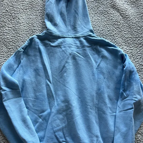 PINK Victoria's Secret Light Blue Hoodie Sweater - Image 3