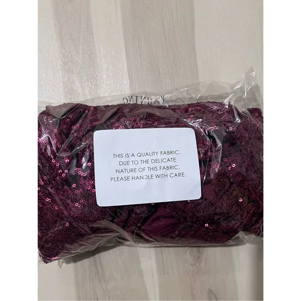 Lulus NWT Women Small Wine Red Glitter Sequin Off the Shoulder Mini Dress Party - Image 8