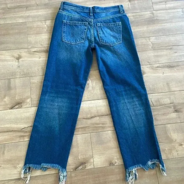 NWT Free People We The Free Maggie Mid Rise Straight In Sequoia Blue Sz 25 - Image 10