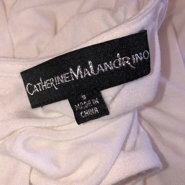 Catherine Malandrino small white sleeveless top - Image 3
