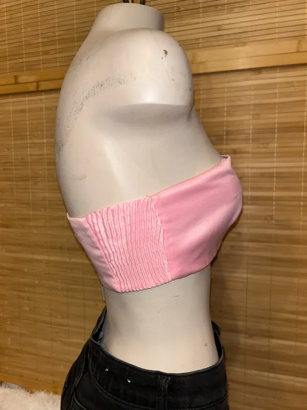 Zara NWT Cropped Bandeau Top Pink Size XS Limited Edition Bloggers Fav - Image 5