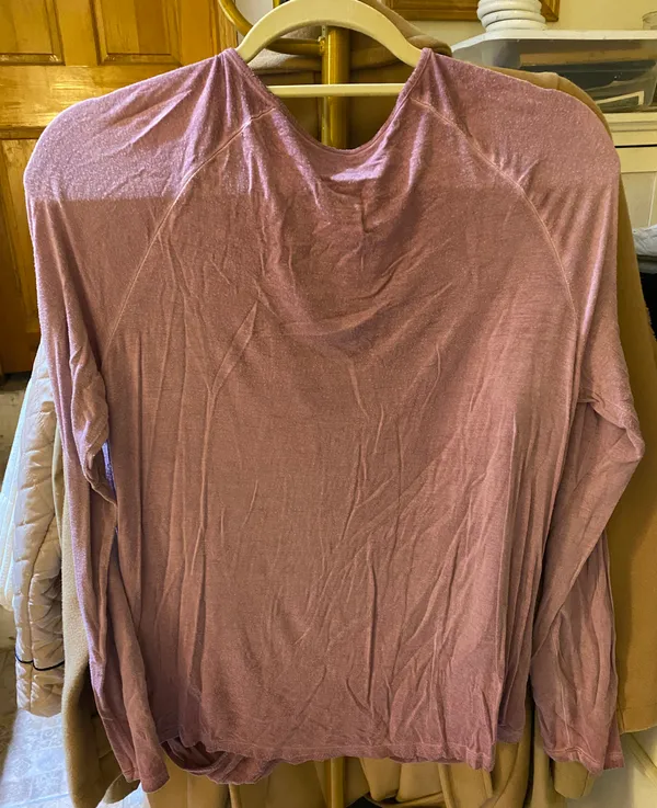 American Eagle Outfitters Soft & Sexy Pink Purple Long Sleeve Shirt - Image 4