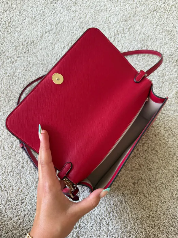 Kate Spade Madison Textured Patent Leather Willow Medium Convertible Crossbody - Image 3
