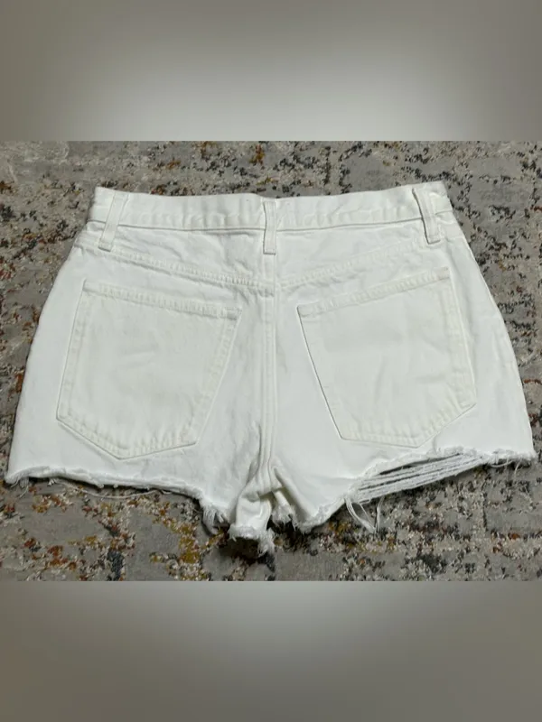 ABERCROMBIE & FITCH Annie high rise shorts white size 6/28 - Image 4