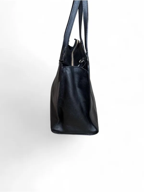 Kate Spade Rowe Medium Top Zip Satchel in Pebble Leather Black - Image 4