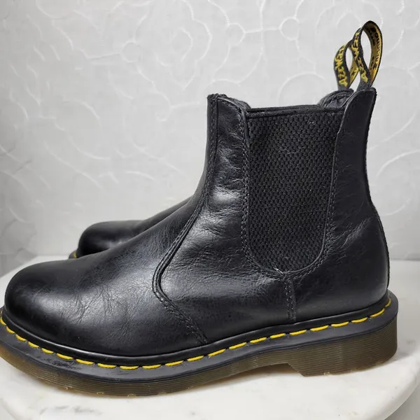 Dr. Martens Nappa Chelsea Boots Womens 7 Mens 6 Black Leather Pull On Airwair - Image 15