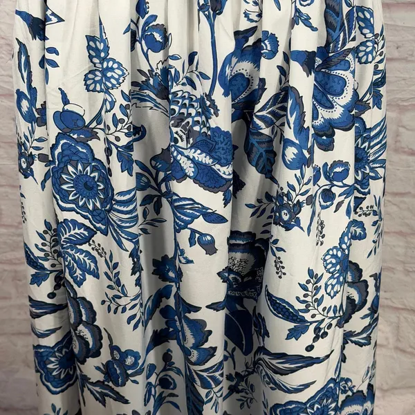 Blue and White Large Floral Halter Maxi Dress - Image 8