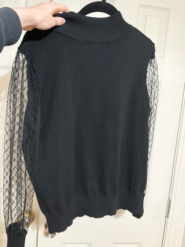 black mesh shirt Size L - Image 2