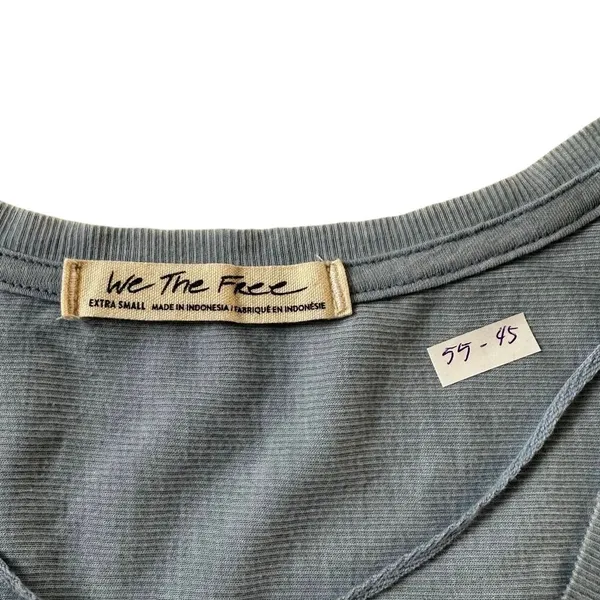 We The Free Blue Oversized Top Women's Shirt Size XS | 55-45 - Image 3