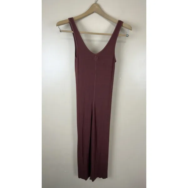 Enza Costa Women’s Ribbed Midi Dress Bodycon, Size S, Color Brown - Image 7
