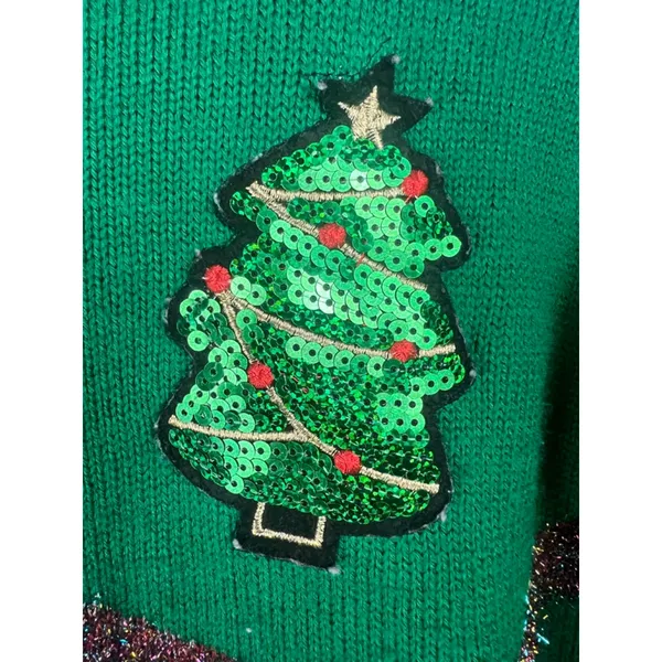 Women's Forever 21 Christmas Sweater Green/Red Size S. Ugly Christmas - Image 4