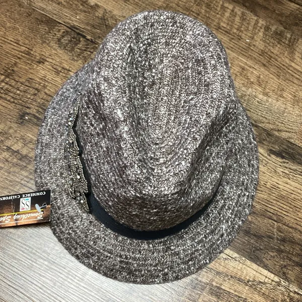 Something Special Bohemian Fedora Top Brown Embellished Band Autumn Bucket Hat - Image 8