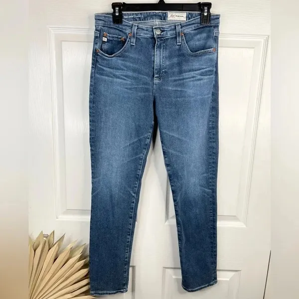 AG Adriano Goldschmied Women's Prima Ankle Cigarette Leg Jeans Size 29 Medium Wash Blue Denim - Image 2