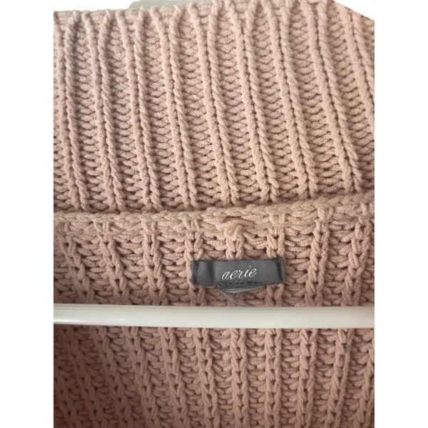 Aerie Size Medium Light Pink Knit Round Neck Sweater Coquette Soft Cozy‎ - Image 6