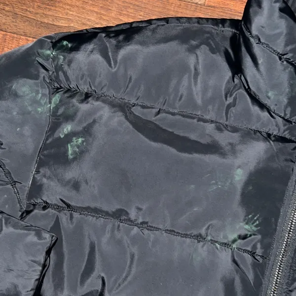 Elegant Black Puffer Jacket for Women cropped adjustable Size XL - Image 6
