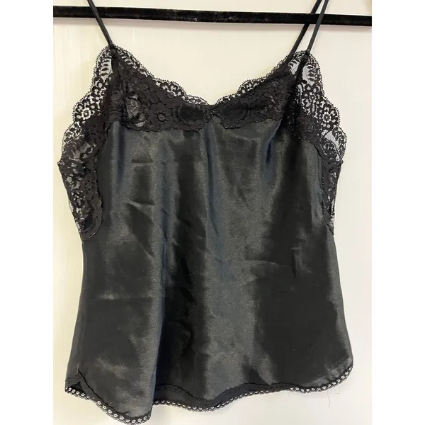 Vintage Gold Label Victoria’s Secret Lace Cami Y2K Goth Whimsigoth Made In‎ USA - Image 2