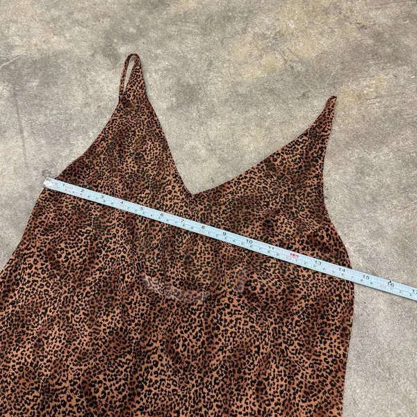 Vintage y2k Victoria’s Secret cheetah leopard sheer chiffon slip dress - Image 2