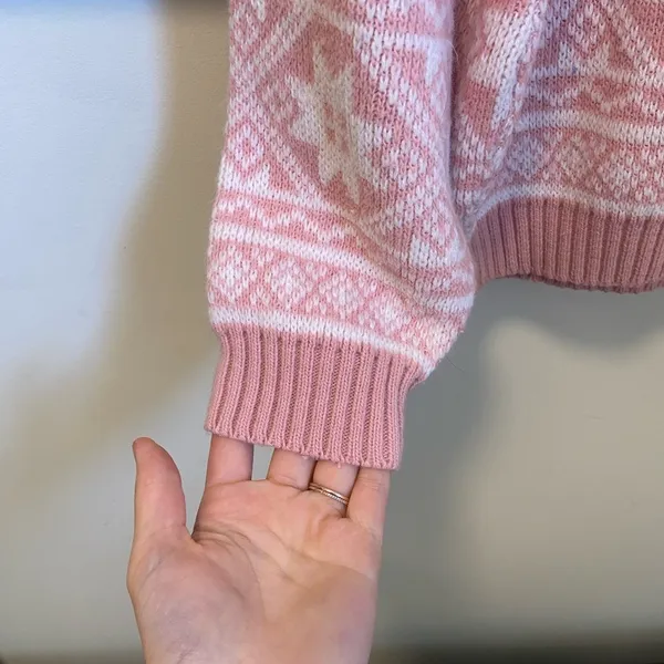 NWOT | Women’s patterned sweater — medium‎ Pink - Image 2
