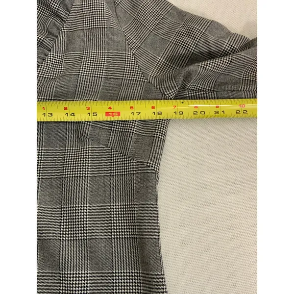 Gretchen Scott Ruff Neck Wall Street plaid‎ dress size small - Image 8