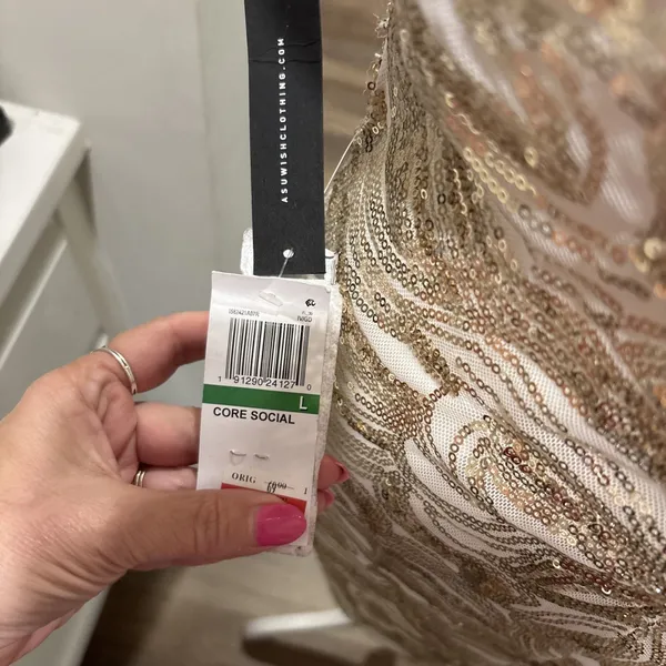 As You Wish New Size Large Sequin Dress - Image 5