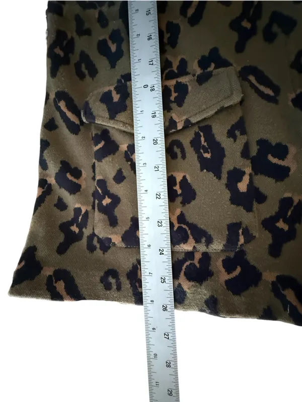 Anthropologie Tabitha Leopard Print Utility Jacket Women’s Sz S Safari Military - Image 12