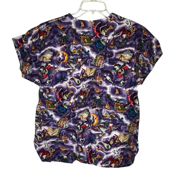 Vintage Halloween Scrub Shirt‎ - Image 5