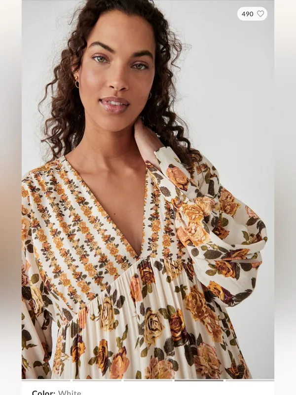 NWT free people rows of roses maxi dress - Image 3