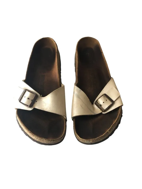 Birkenstock Madrid Slide Sandals White 40 Women's Size 9 - Image 2