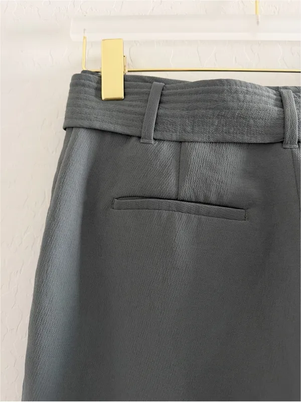 Aritzia Wilfred Jallade High Waisted Tie Front Belted Ankle Pants Size 8 - Image 5