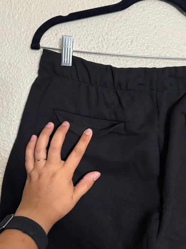 Everlane The Dream Pant Pintuck Pull On Pockets Drawstring Tapered Black Size M - Image 7