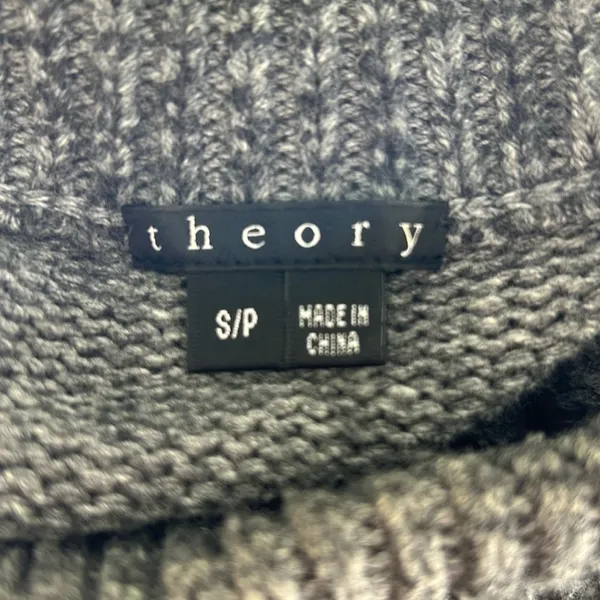 THEORY‎ Size S Sal B Woodstock Turtle Neck Sweater Gray EUC Wool Blend - Image 6
