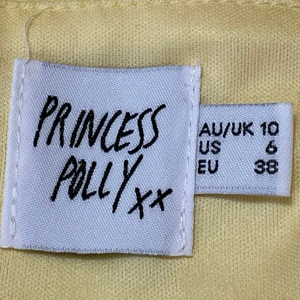Princess Polly Della Womens Yellow Sleeveless Silky Camisole A-line Mini Dress 6 - Image 4