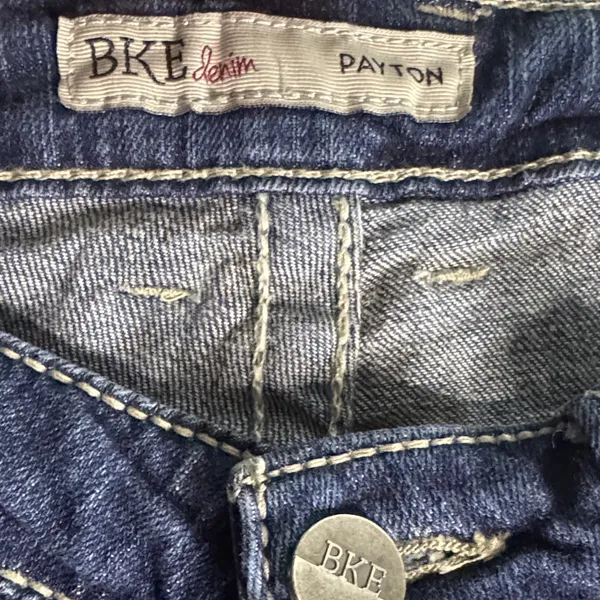 BKE Payton Dark Blue Wide Leg Jeans - Image 2
