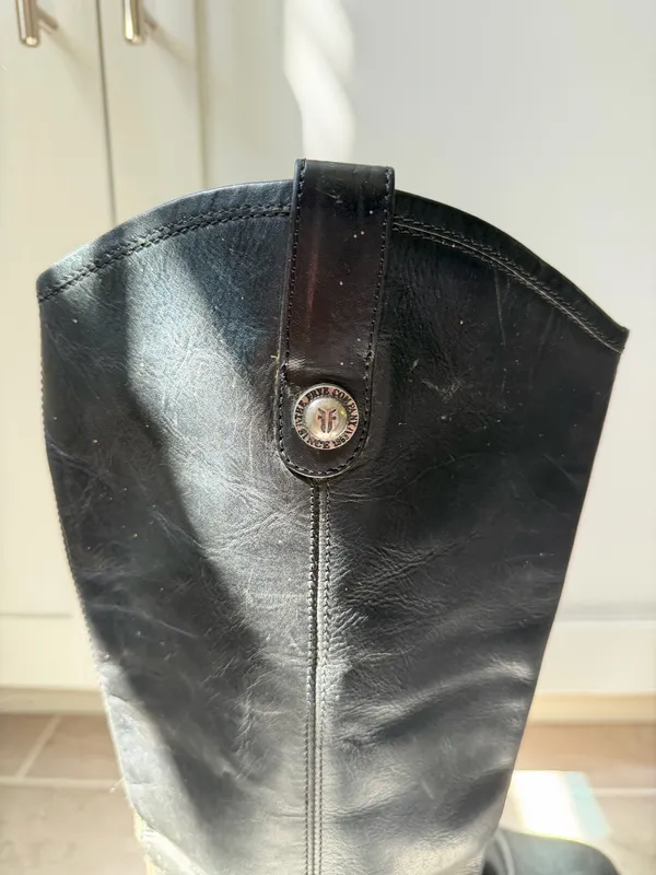 Leather Frye Riding Boots Black - Image 5