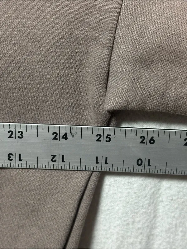 Hollister California Women’s Cropped Sweatshirt Size L Taupe Boat Neck - Image 6
