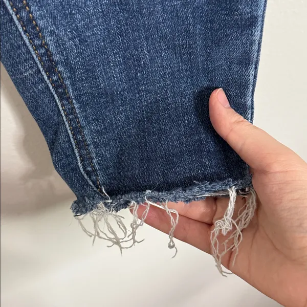 Judy Blue Skinny Fit Dark Wash Blue Stretch Denim Jeans Distressed Detais sz 28 - Image 10