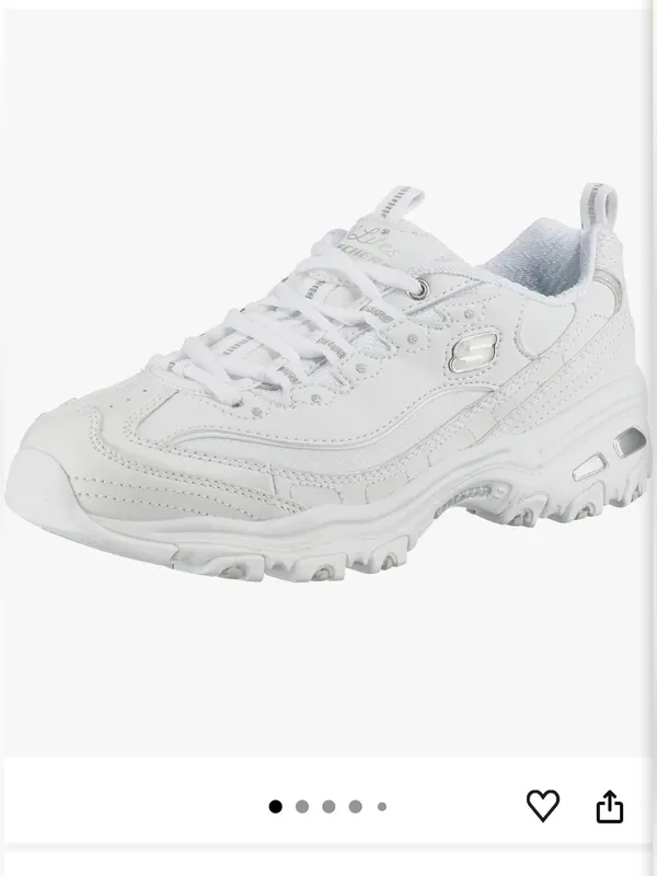 Skechers White Women's Lace-Up Chunky Sneakers - Image 4