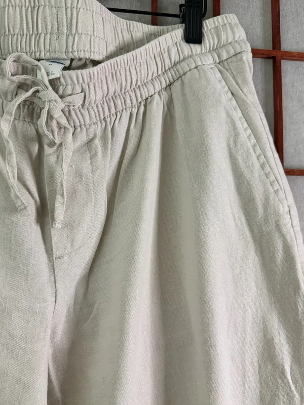 Old Navy Linen Pants Blend Wide-Leg Pull-On - Image 3