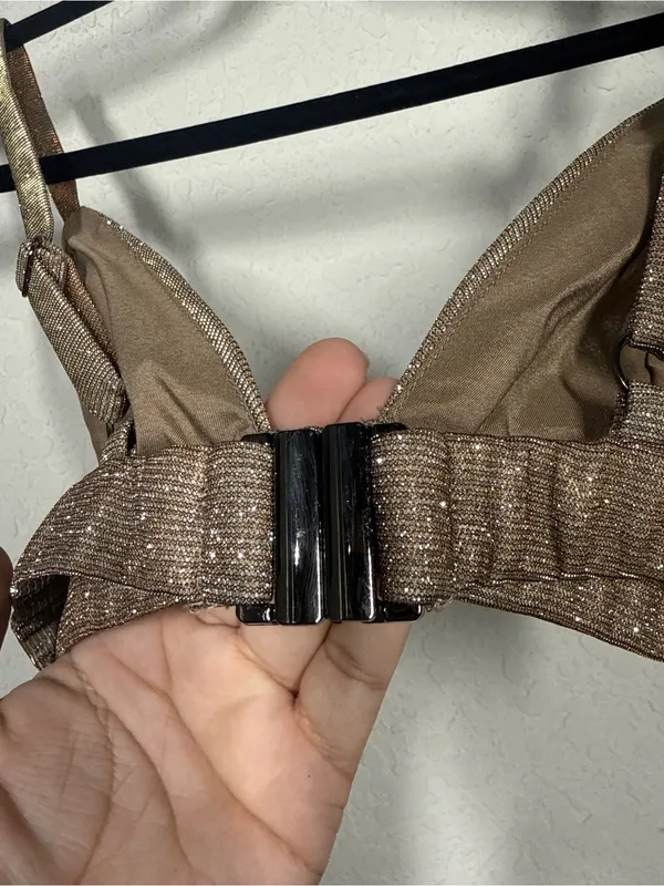 SLA The Label Gold Astrid Bralette Top Size Small - Image 5