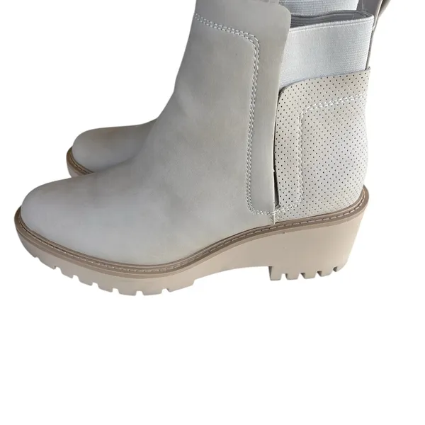Ana Decoy Sand Ankle Boots Women Cream 7.5 Chunky Grunge‎ Slip On Contemporary - Image 3