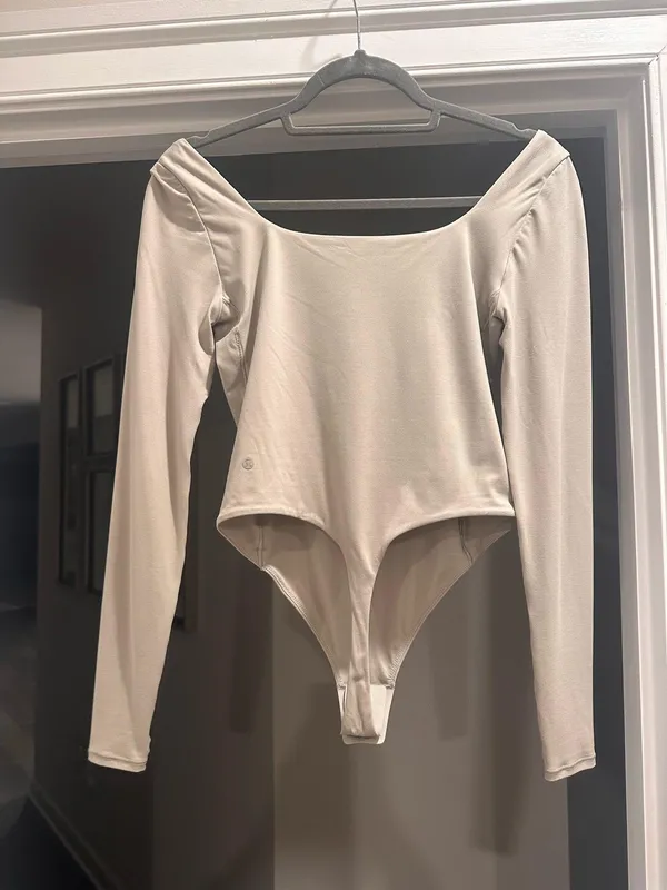 Lululemon Wundermost Nulu Square Neck Bodysuit in Riverstone - Image 5
