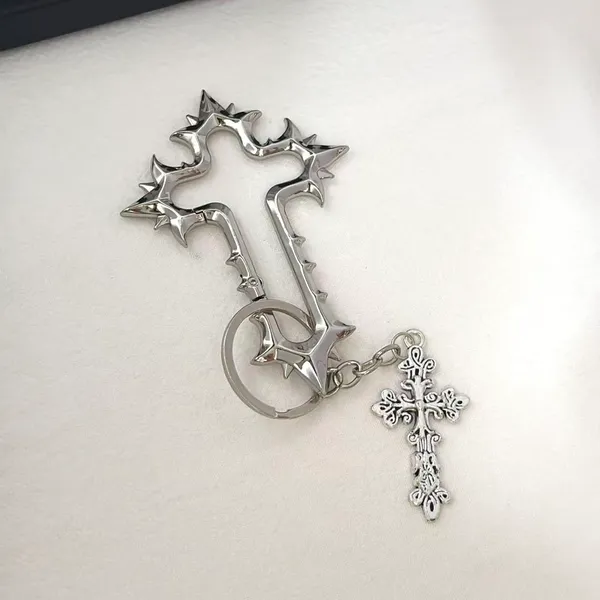 Cross Keychain Charm for Men Women Car Keychain Key Ring Bag Charm Carabiner - Image 3