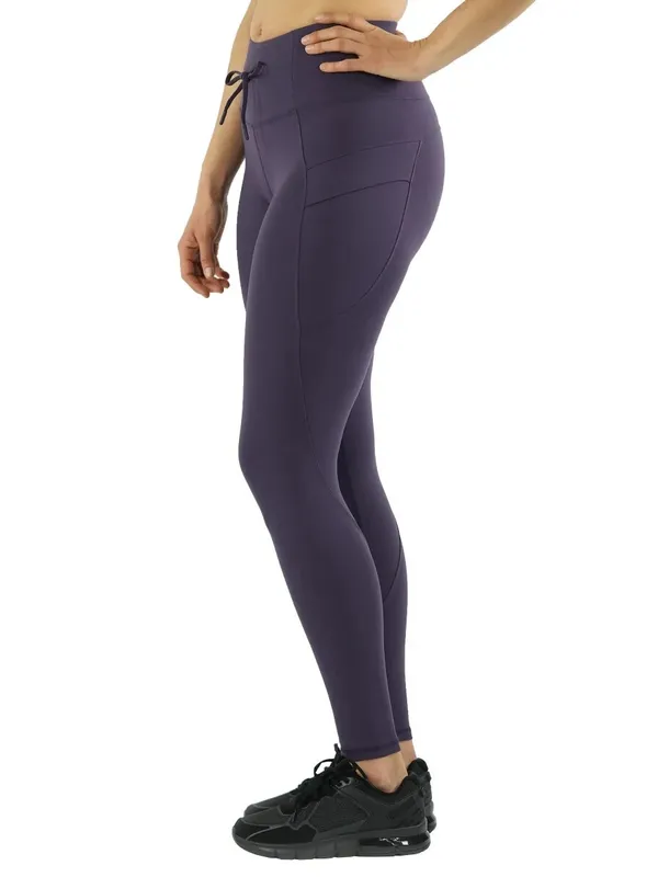 Spyder Active Sport Women's Purple High Waisted Stretch Cargo Leggings - Image 2